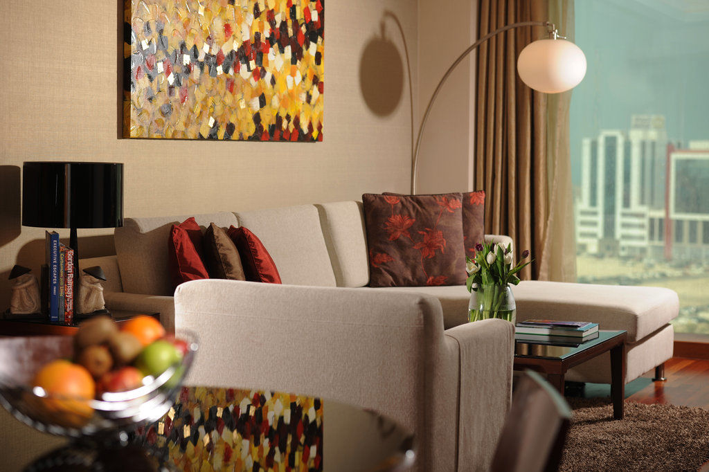 Fraser Suites Seef Bahrain Manama Exterior foto A living room